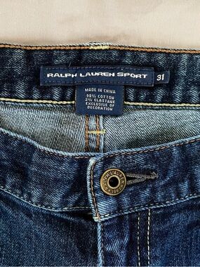 Ralph Lauren Slim Straight Jeans in Dark Blue Denim